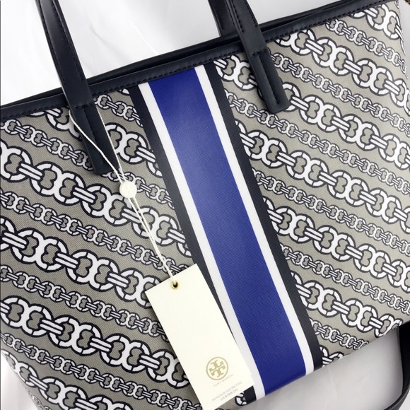 NWT Tory Burch Gemini Link Small Tote French Gray - Picture 4 of 8